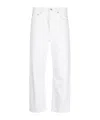 Agolde Luna Pieced Cotton Denim Baggy Jeans In White