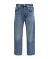 Agolde Five-pocket Denim Trousers In Blue