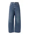 Agolde Arc Cropped Mid-rise Wide-leg Jeans In Blue