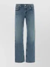 Agolde Five-pocket Denim Trousers Featuring Belt Loops In Blue