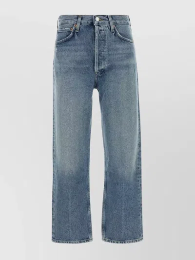 AGOLDE FIVE-POCKET DENIM TROUSERS FEATURING BELT LOOPS