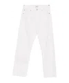 Agolde Five-pocket Denim Trousers In White