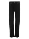 Agolde Cinque Tasche A Vita Stretta Jeans In Black