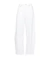 Agolde Criss Cross Straight Jeans In White