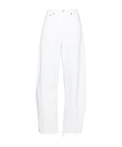 Agolde Five-pocket Jeans In White
