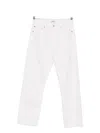 Agolde Five-pocket Denim Trousers In White