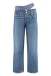 Agolde Straight-leg Jeans Featuring Cut-out Detail In Blue