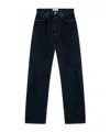 Agolde Dark Blue Jeans In Organic Denim In Black