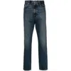 Agolde Five-pocket Tapered Jeans In Blue