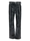 Agolde Five-pocket Trousers In Black