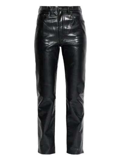 Agolde Five-pocket Trousers In Black