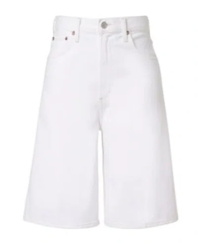 Agolde Five-pocket Denim Shorts In Multi