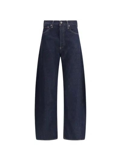 Agolde Five-pocket Design Jeans In Blue