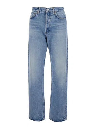 Agolde Five-pocket High-waist Jeans In Blue