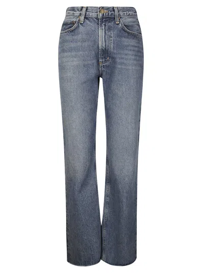 Agolde Flared Five-pocket Jeans With Zip Closure In Blue