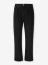 Agolde Vintage Frayed Hem Denim Trousers In Black