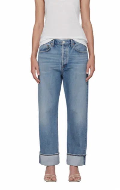 Agolde Fran Jean In Dwell In Blue