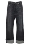 Agolde Dame Cuffed Organic Cotton Wide Leg Jeans