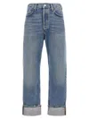 Agolde Fran High Rise Ankle Straight Jeans In Dwell