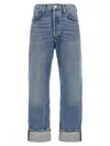 Agolde Ladies Fran Invention Low Slung Straight Jeans In Denim