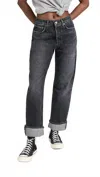 Agolde Vintage Effect Valen Jeans In Black