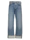 Agolde Ca Straight Low-waist Jeans By Fran In Blue