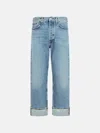 Agolde 'fran' Light Blue Denim Jeans In Light Blue