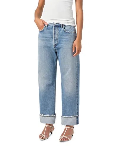 AGOLDE FRAN LOW RISE STRAIGHT LEG JEANS IN REIGN