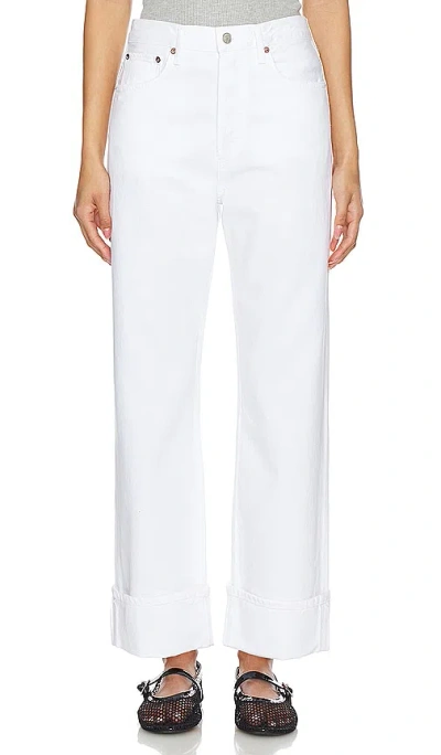 Agolde Ca\n\nstraight Jeans With Low Crotch Fran In White
