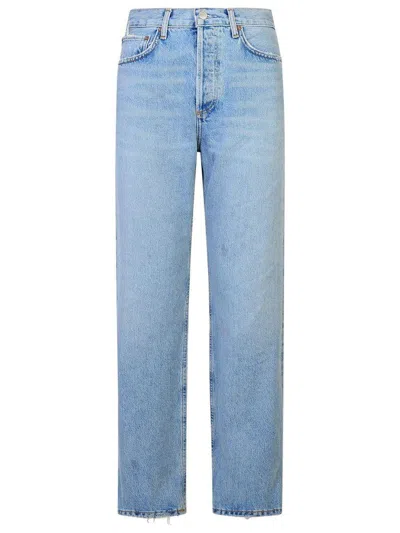 Agolde "fran Low Slung" Jeans In Blue