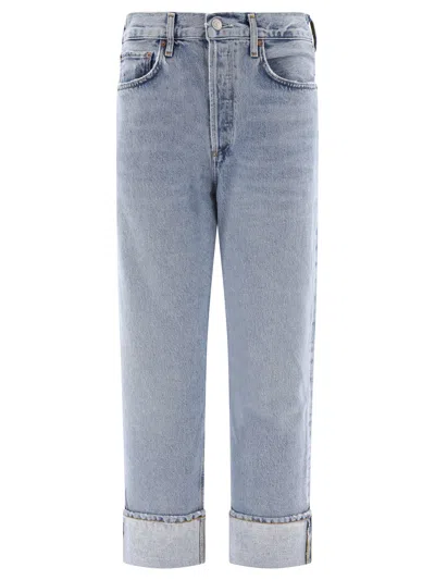 AGOLDE FRAN LOW SLUNG JEANS LIGHT BLUE