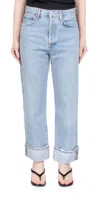 Agolde Fran Low Slung Straight Jean In Force