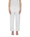 Agolde Fran Low Slung Straight Jean In Milkshake In White