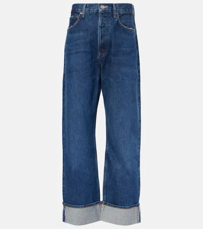 AGOLDE FRAN MID-RISE STRAIGHT JEANS
