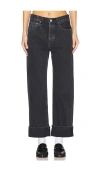 Agolde Luna Curved Leg Jeans In Black