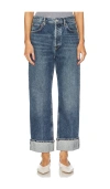 Agolde Fran High Rise Ankle Straight Jeans In Dwell In Dwell