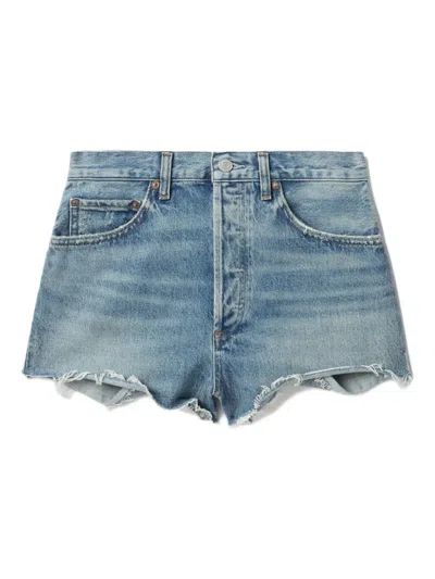 Agolde Frayed Denim Shorts