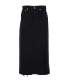 Agolde Hilla Denim Maxi Skirt In Black
