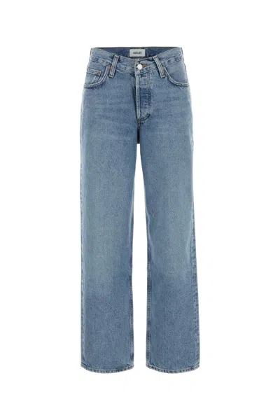 Agolde V-waist Baggyfairway In Light Blue