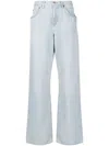 Agolde Fusion High-waist Wide-leg Jeans In Blue