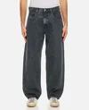Agolde Faded Relaxed Wide-leg Fusion Jeans In Black
