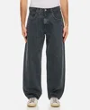 Agolde Faded Relaxed Wide-leg Fusion Jeans In Black