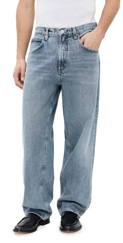 Agolde Baggy Tapered Fusion Wash Ratio Jeans Bag In Blue
