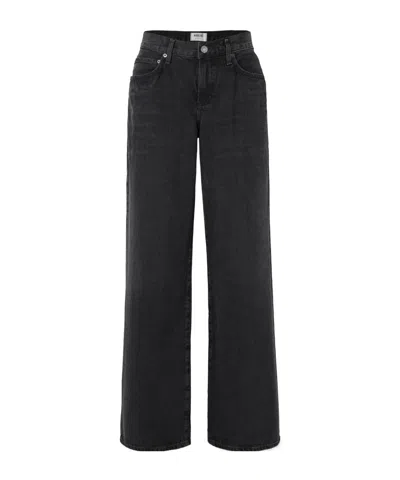 Agolde Fusion Low-rise Straight Leg Organic Jeans In Black