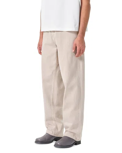 Agolde Fusion Relaxed Fit Wide Leg Jeans In Scone Tan