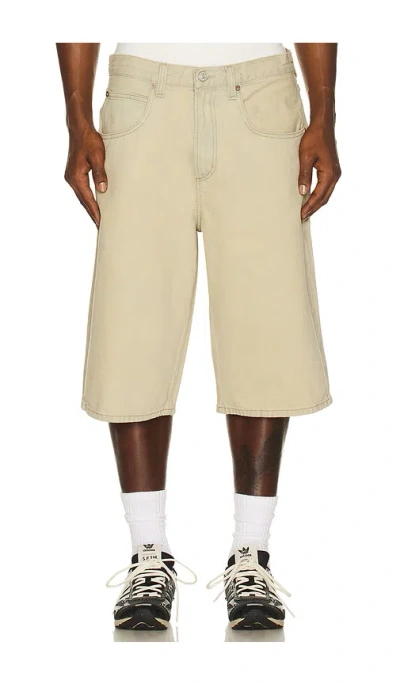 Agolde Fusion Skater Short In Neutral