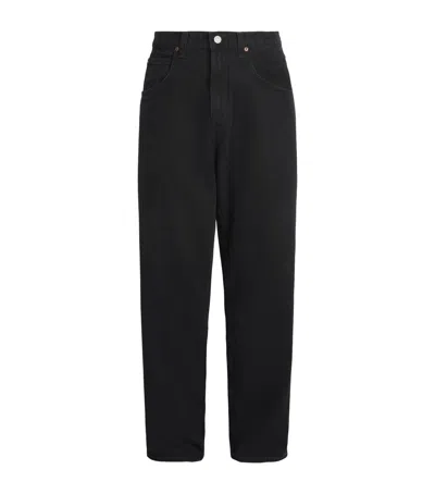 Agolde Fusion Tapered Baggy Jeans In Black