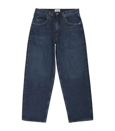 Agolde Fusion Tapered Baggy Jeans In Purple