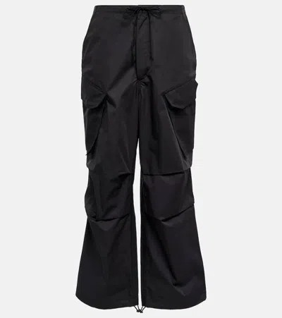Agolde Ginevra Cotton Cargo-trousers In Black