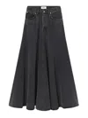 Agolde Odin Pocket Long Skirt In Black